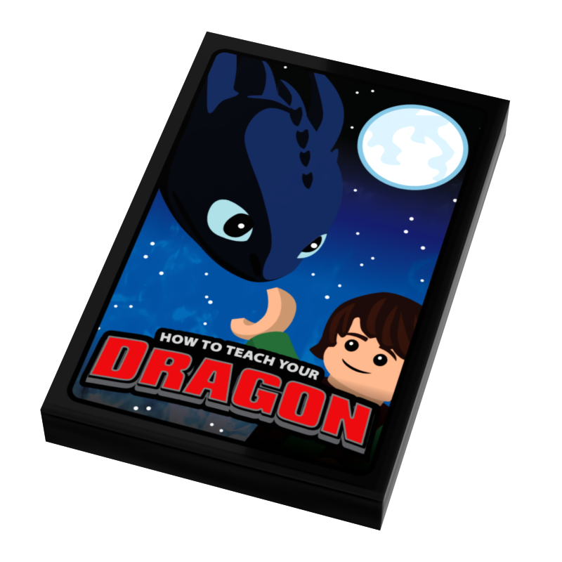 B3 Customs - How To Teach A Dragon Movie Cover (2x3 Tile)