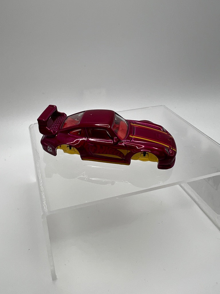 Hot Wheels 55th Anniversary Pearl & Chrome Series Porsche 993 GT2 (Factory Test Color-Pink, and Unspun)