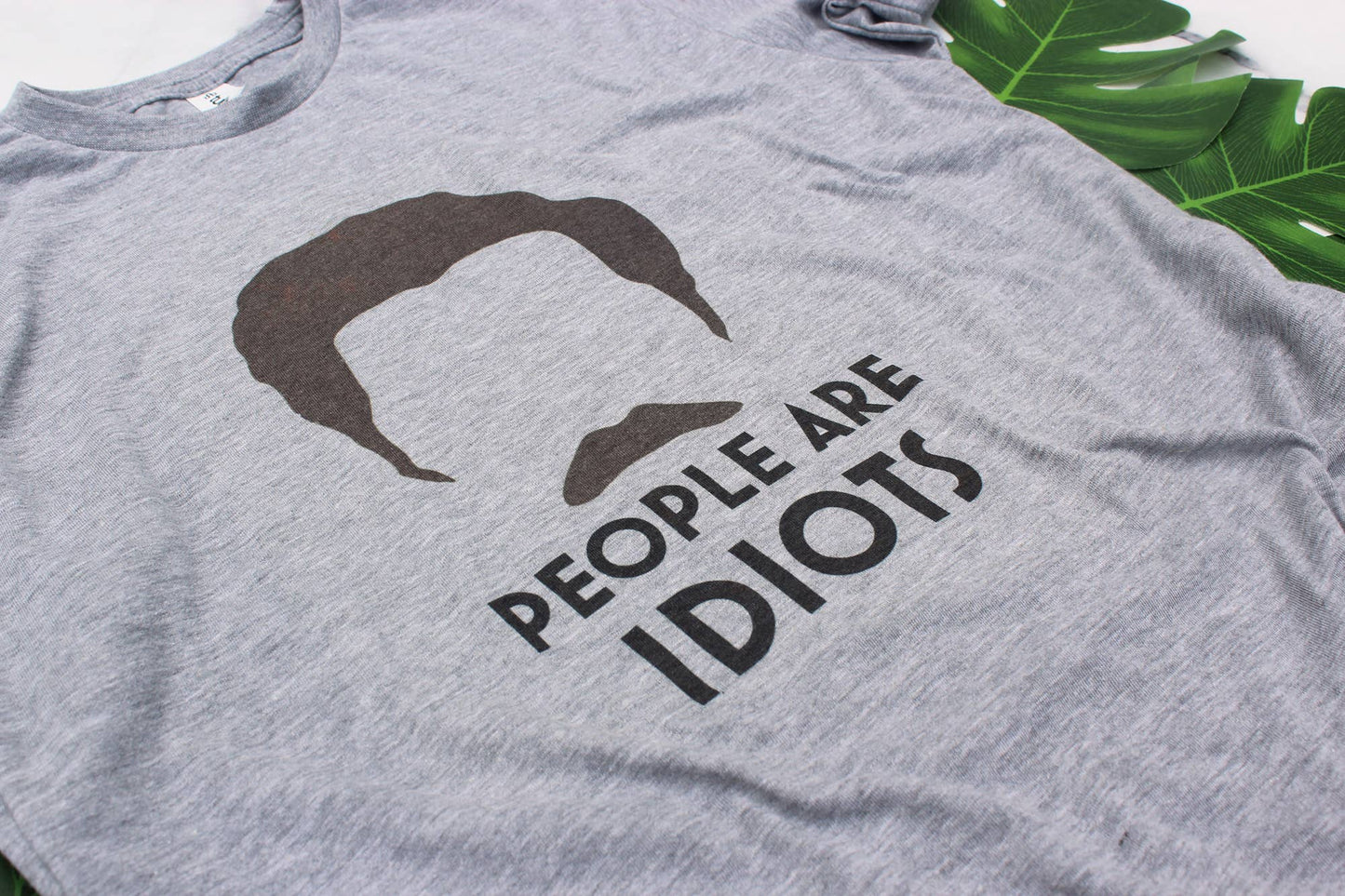 Camiseta de hombre Ron Swanson "La gente es idiota"