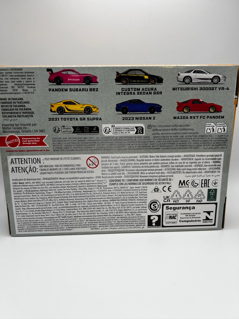 Hot Wheels Streets of Japan Car Culture (6 voitures multi-pack)