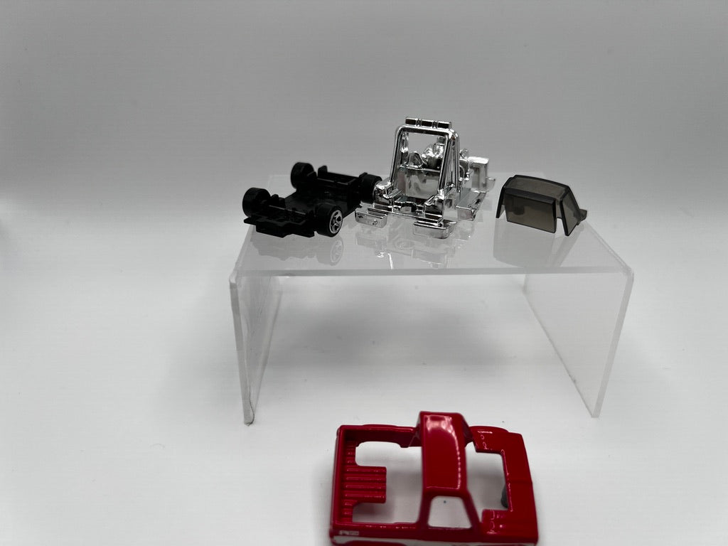 Hot Wheels Toon'd 83 Chevy Silverado (Red) UNSPUN w/loose model SET