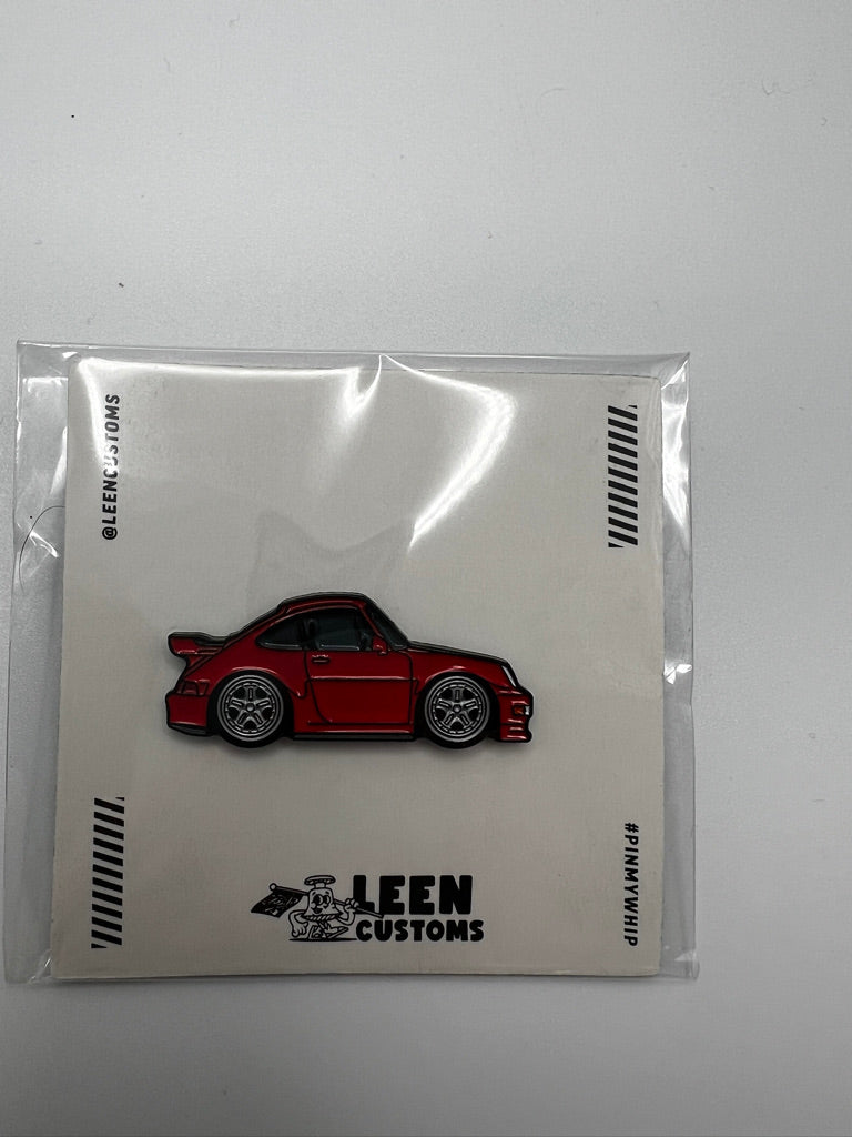 Leen Customs "The Nine Nine Three" Porsche 993 (Red) Pin