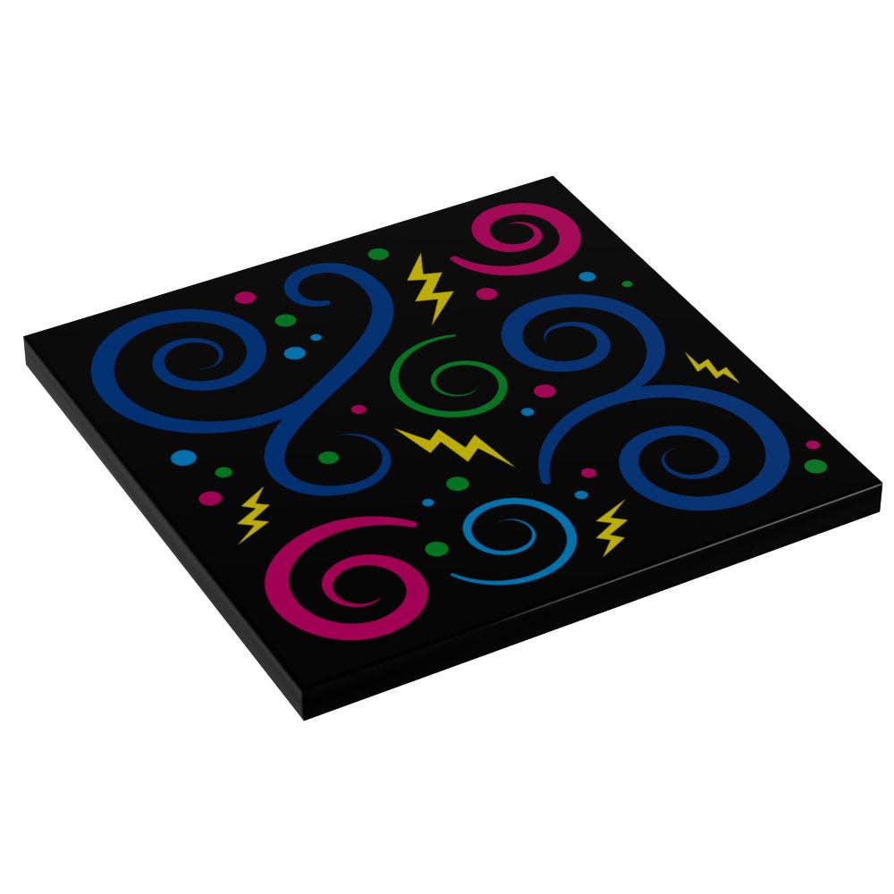 B3 Customs - Custom 80's and 90's Arcade Carpet 6x6 Tiles (Swirls) - Pack of 10
