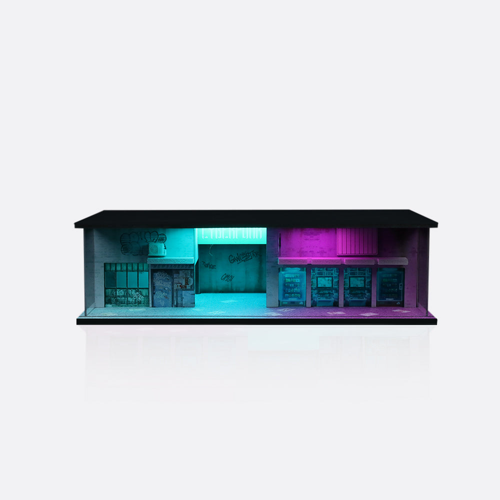 MoreArt Lighted Mechanic Shop (Diorama) - Cyberpunk Series 03