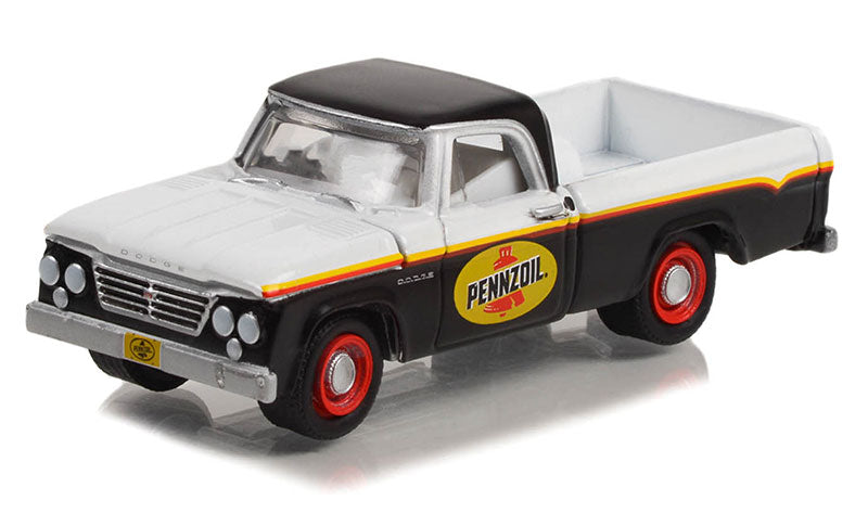 Greenlight Blue Collar Series - Pennzoil - Pickup Dodge D-100 1964 avec boîte à outils