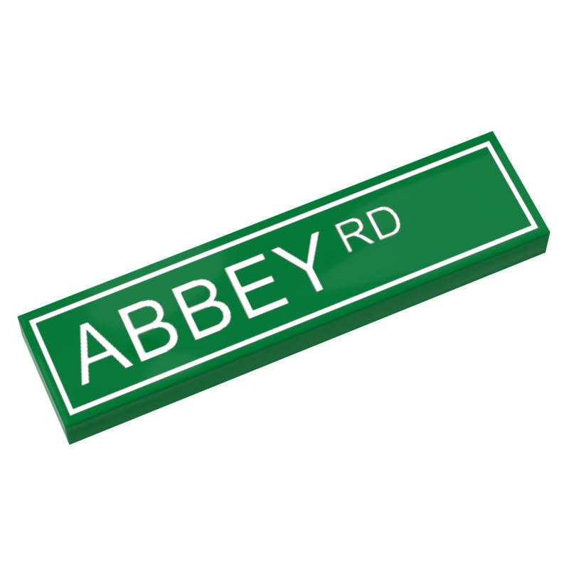 B3 Customs - Abbey Road Street Sign  (1x4 Tile)