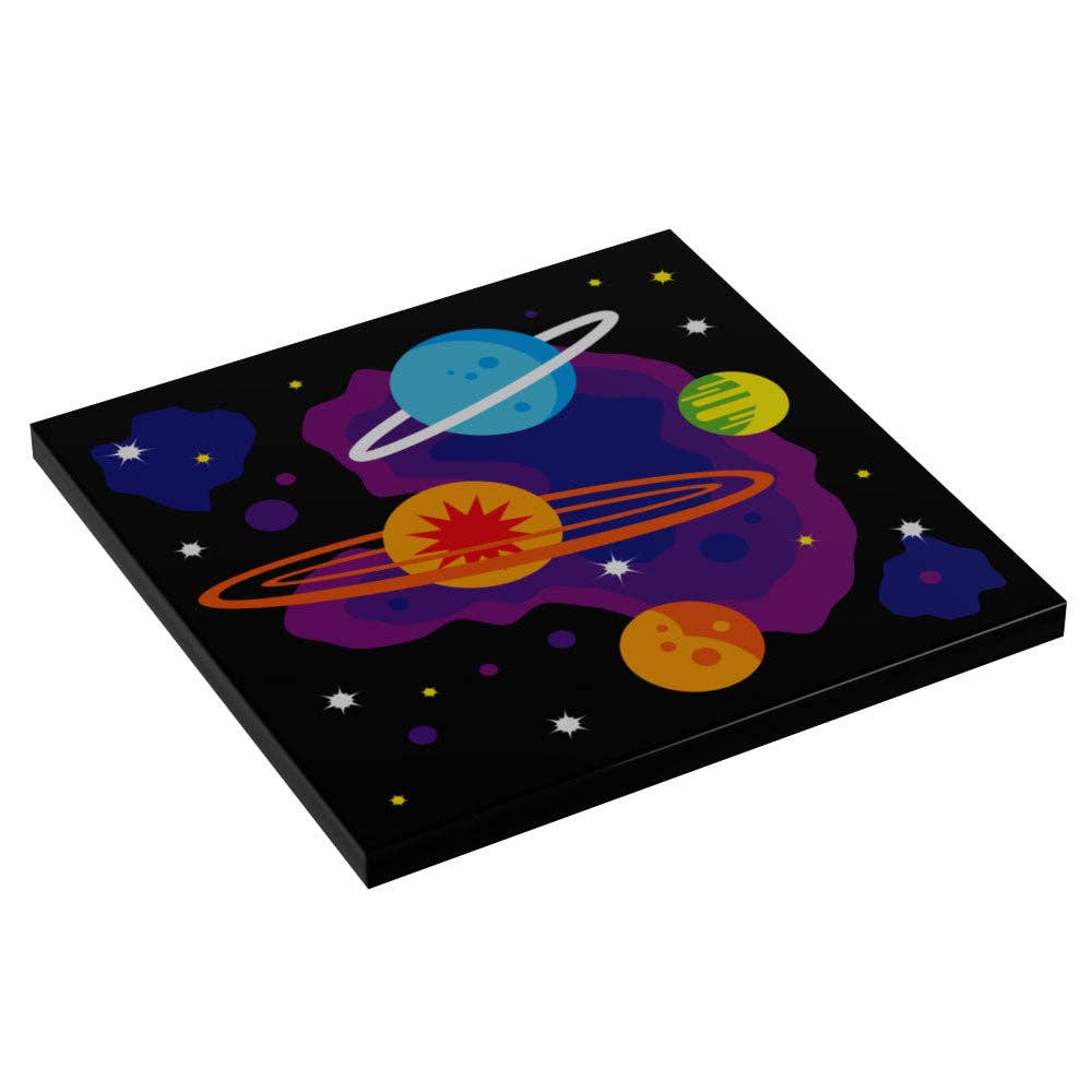 B3 Customs - 80's and 90's Arcade Carpet 6x6 Tiles (Planets) - Pack of 10