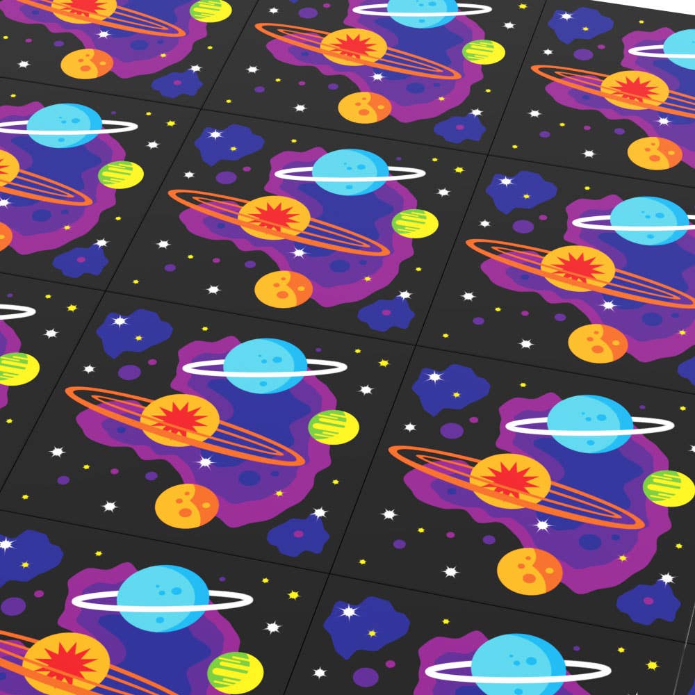 B3 Customs - 80's and 90's Arcade Carpet 6x6 Tiles (Planets) - Pack of 10