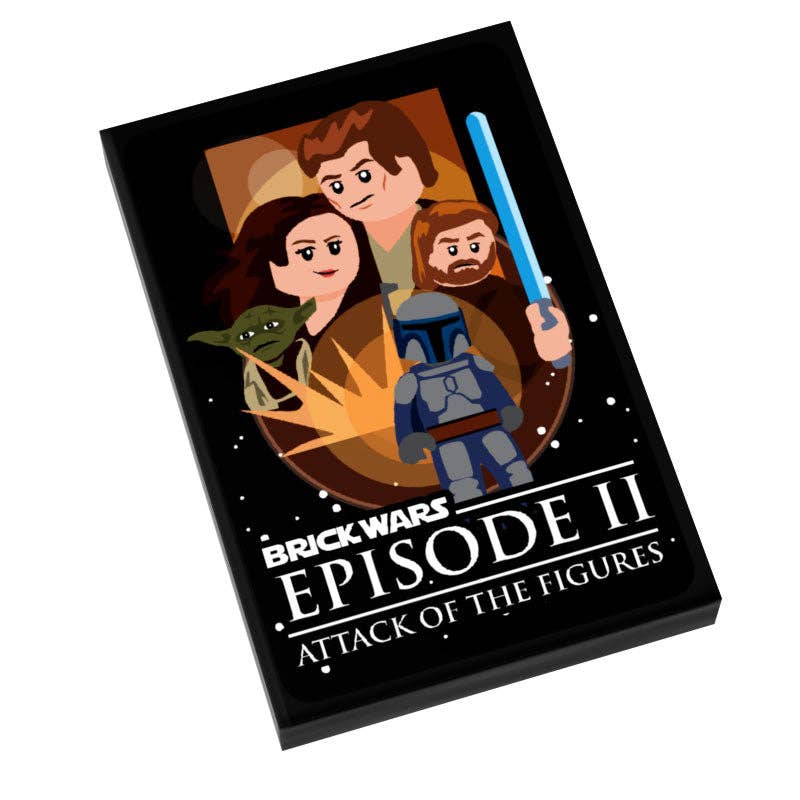 B3 Customs - Brick Wars: Attack of the Figures (EP. 2) Movie Tile Cover (2x3 Tile)