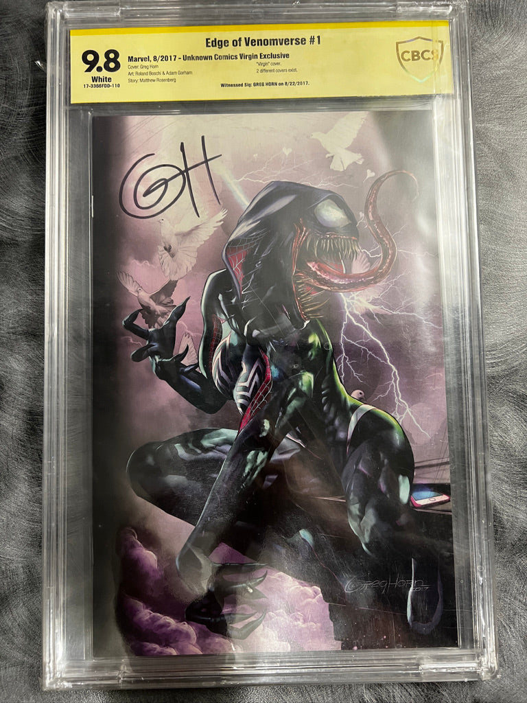 Edge of Venomverse #1 - 9.8 CBCS Witnessed signature by Greg Horn