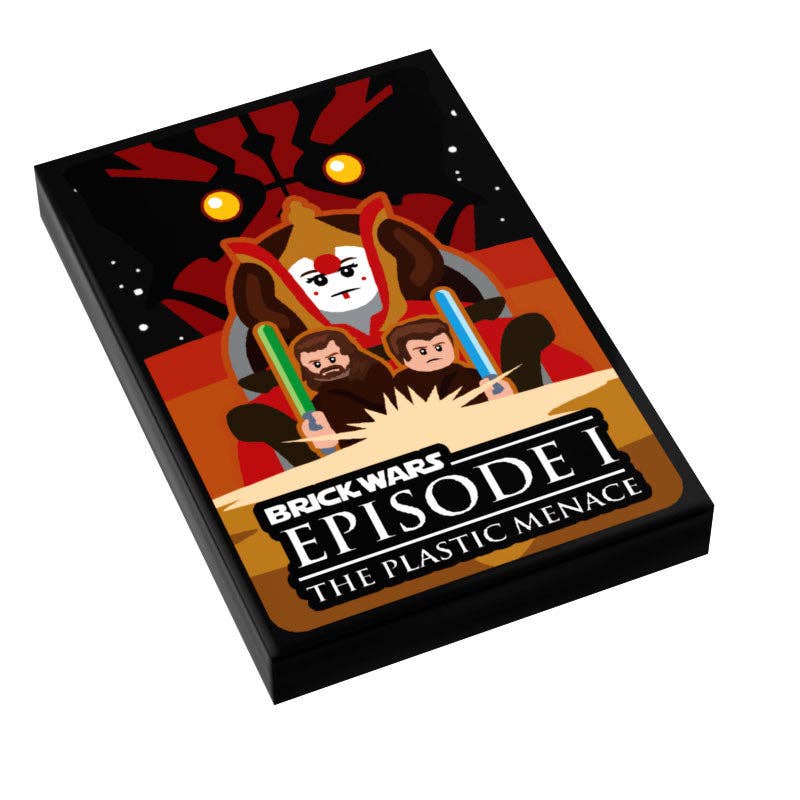 B3 Customs - Brick Wars: The Plastic Menace (EP. 1) Movie Tile Cover (2x3 Tile)
