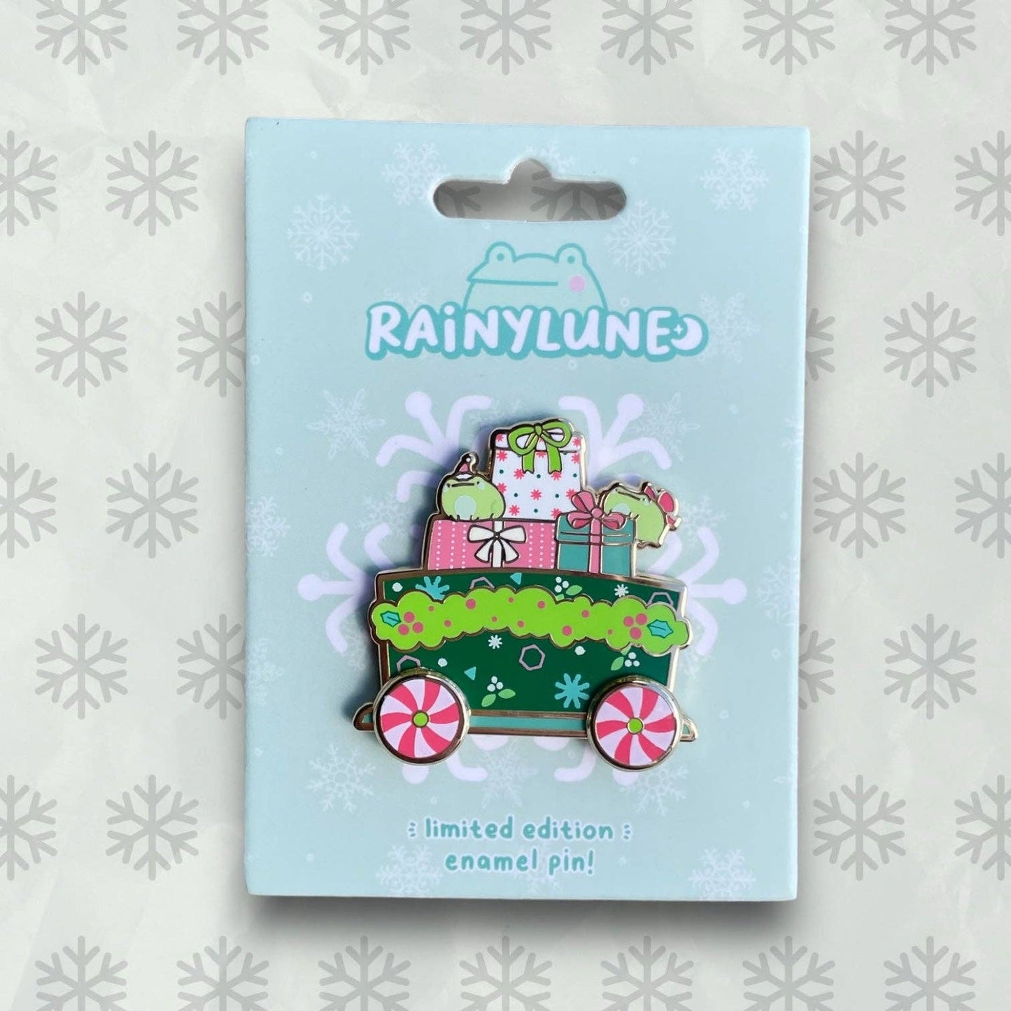 Rainylune Collectible Pin - Christmas Train Cart Pin (Limited Edition)