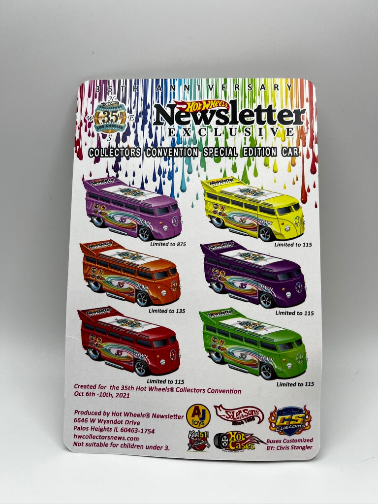 Hot Wheels 35e anniversaire Newsletter Convention exclusive des collectionneurs Voiture en édition spéciale