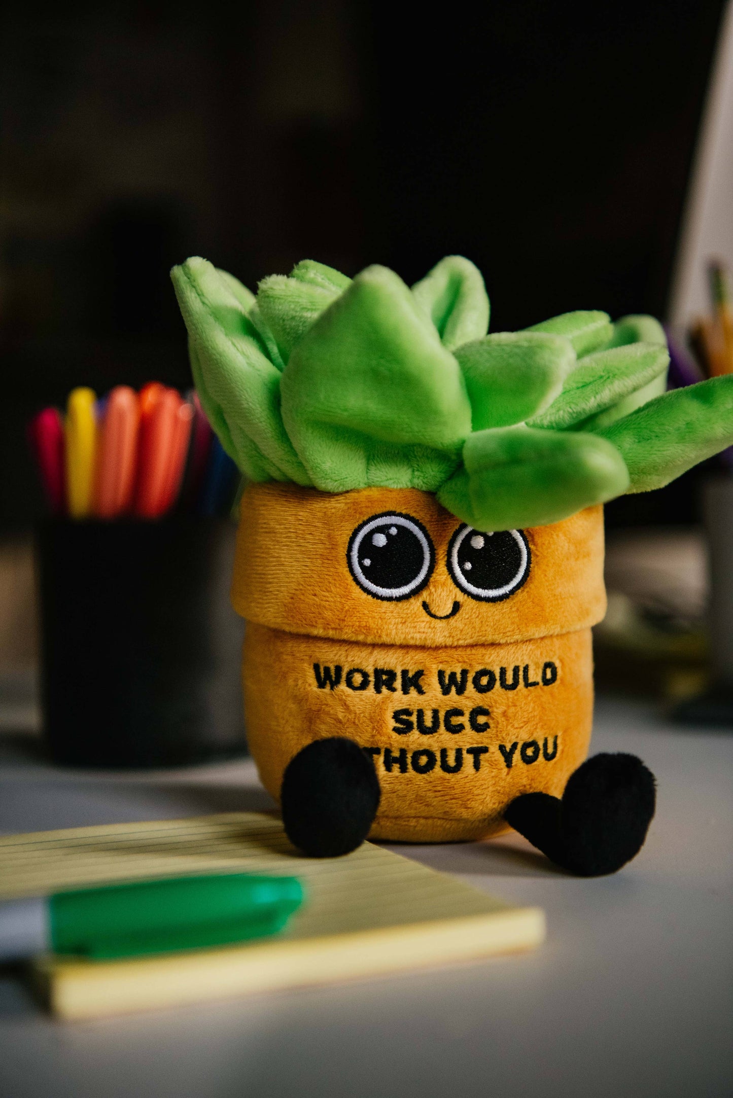 Punchkins - Plush Succulent - "Work Would Succ Without You"