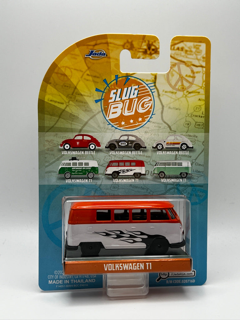Jada Punch Buggy Volkswagen T1 Bus (Flammes noires)