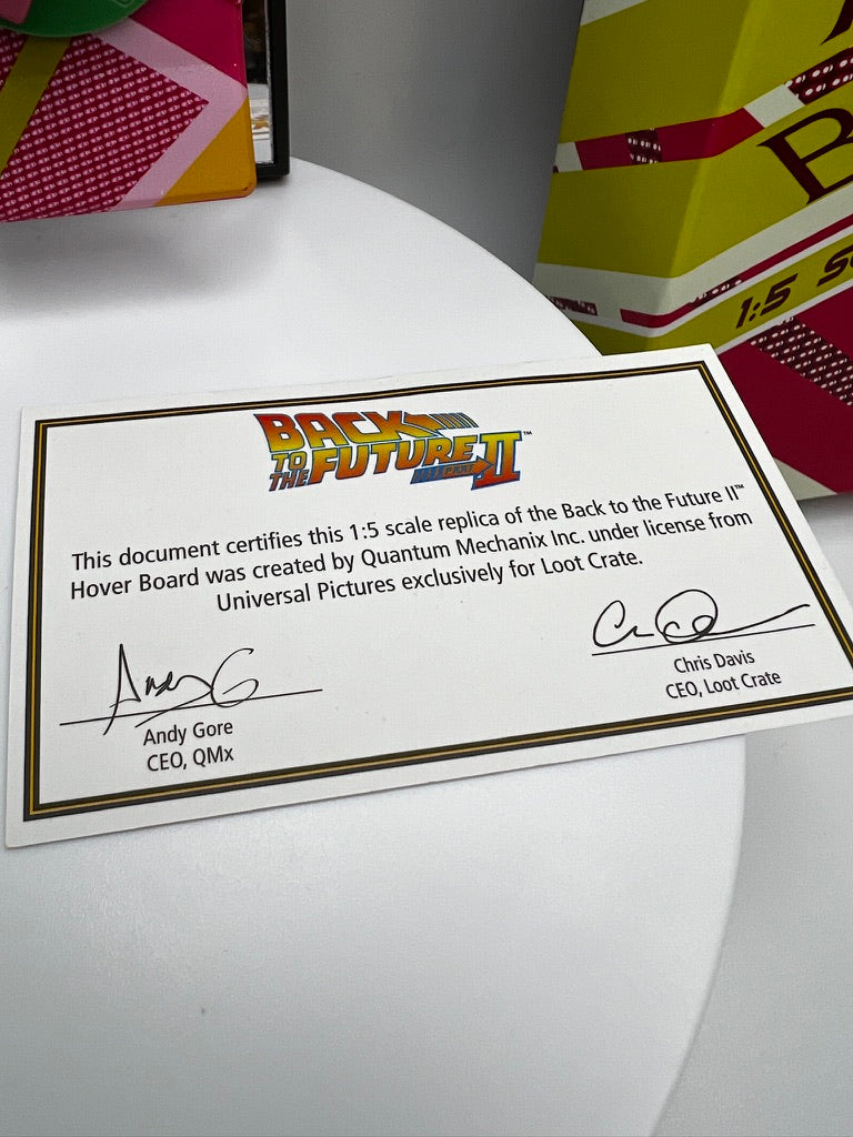 Lootcrate exclusif Retour vers le futur II Hover Board Réplique à l'échelle 1:5
