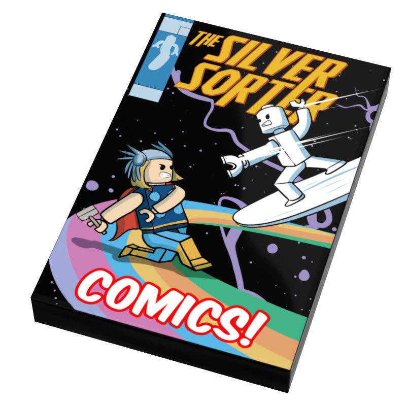 B3 Customs - Silver Sorter Comic Book Cover (2x3 Tile)
