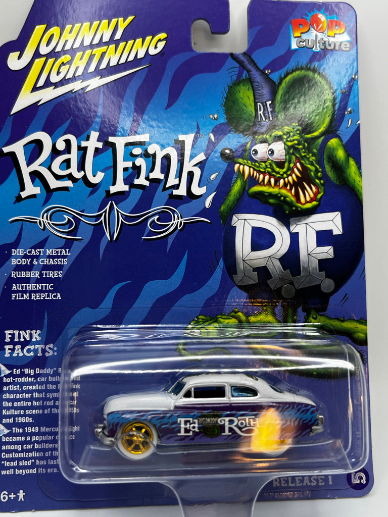 Johnny Lightning Rat Fink 1949 Mercury Coupé Personnalisé BLANC FOUDRE