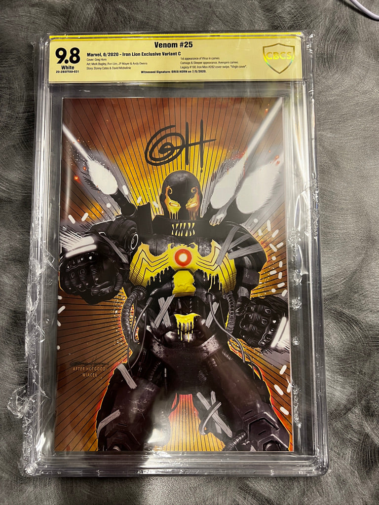 Venom #25 - 9.8 CBCS Witnessed signature by Greg Horn