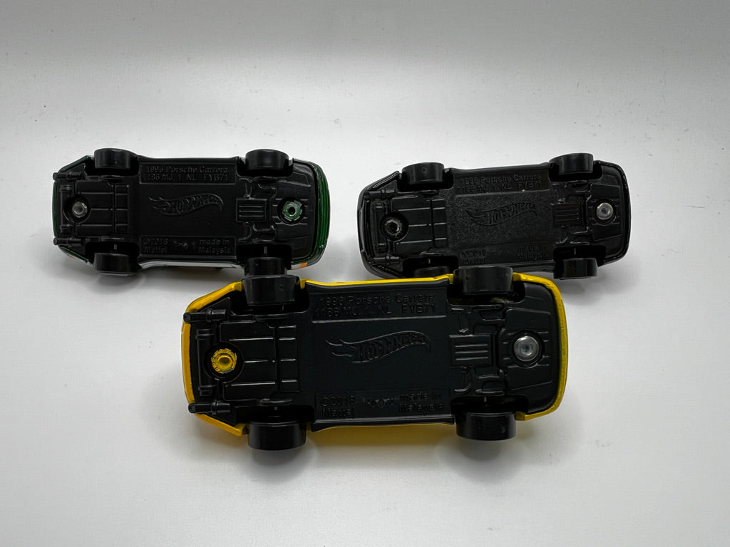 Hot Wheels '96 Porsche Carrera Bundle (3x loose cars)