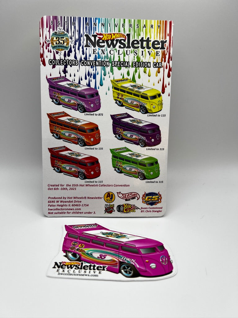 Hot Wheels 35e anniversaire Newsletter Convention exclusive des collectionneurs Voiture en édition spéciale
