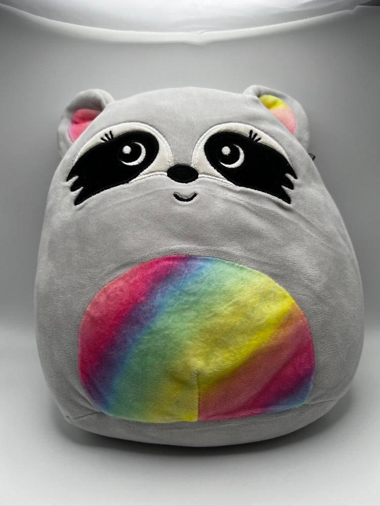 Squishmallow Max The Rainbow Racoon 8” Stuffed Plush