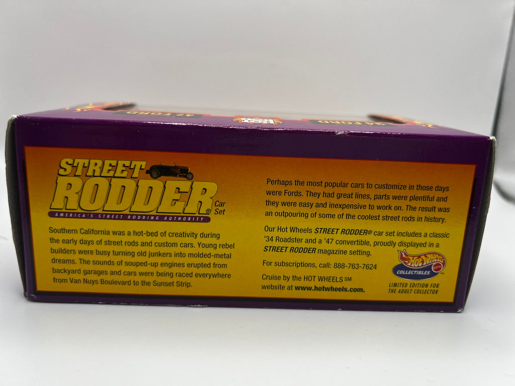 Hot Wheels Hot Rod Série 1 Street Rodder Ford '34 & '47 Édition Limitée Coffret