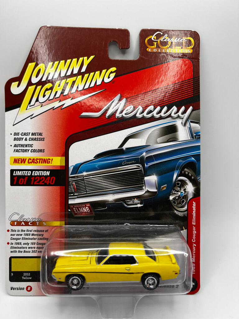 Johnny Lightning - Eliminador Mercury Cougar 1969 (amarillo)