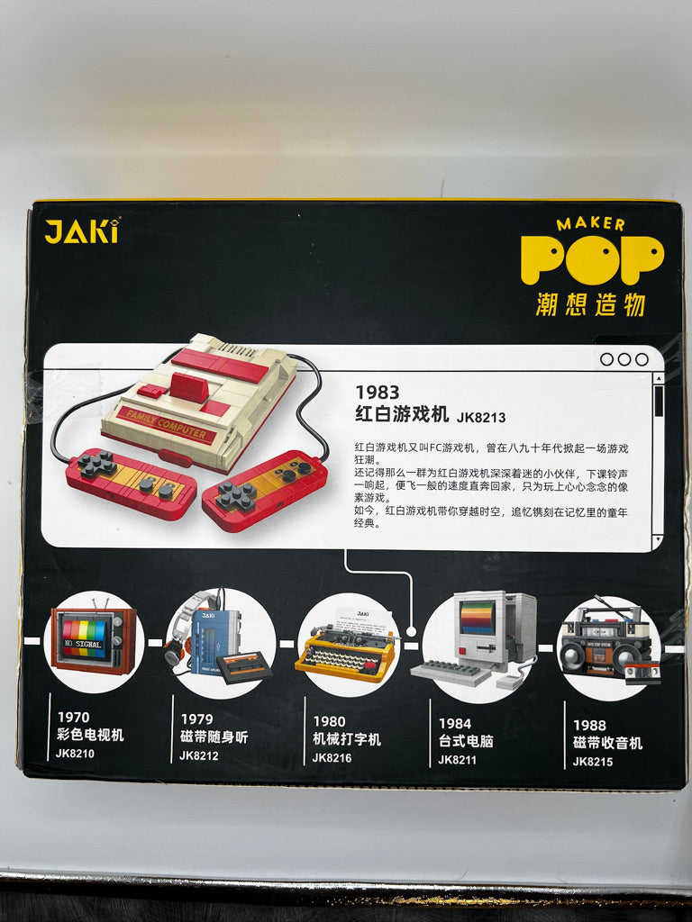 Consola de juegos Jaki Maker Pop roja y blanca (no LEGO)