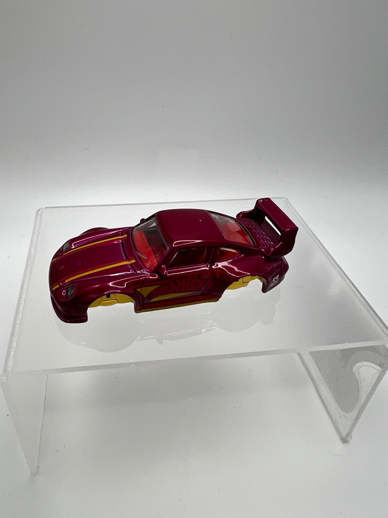 Hot Wheels 55th Anniversary Pearl & Chrome Series Porsche 993 GT2 (Factory Test Color-Pink, and Unspun)