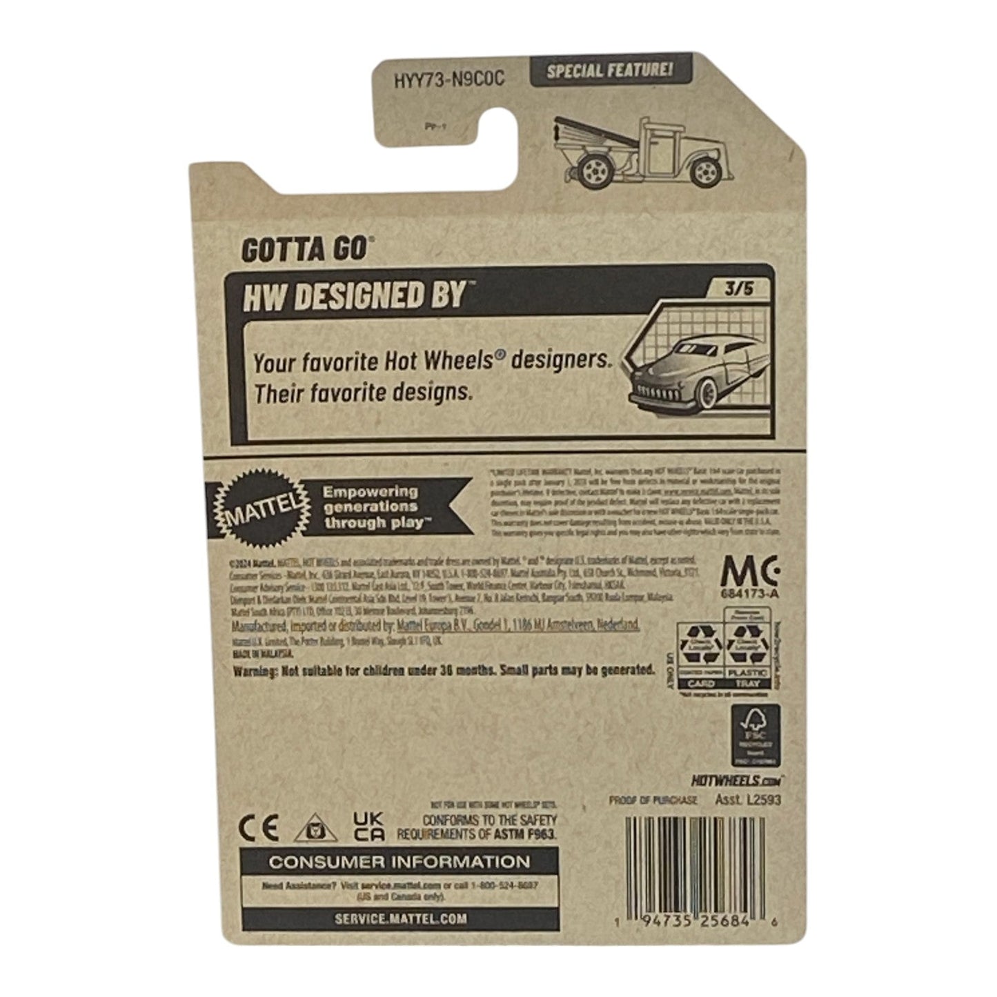 Hot Wheels Gotta Go - Designed By Series 3/5