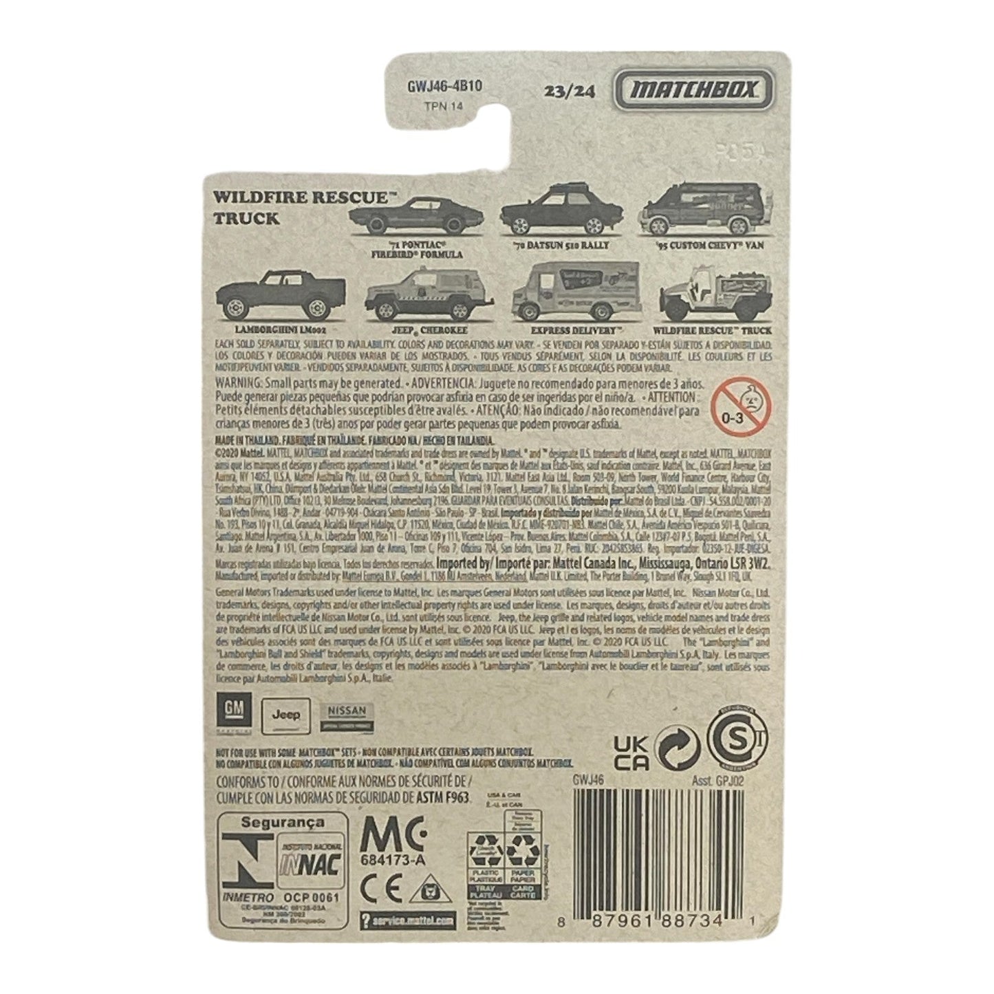 Matchbox Wildfire Rescue Truck - Target Reto Series 23/24