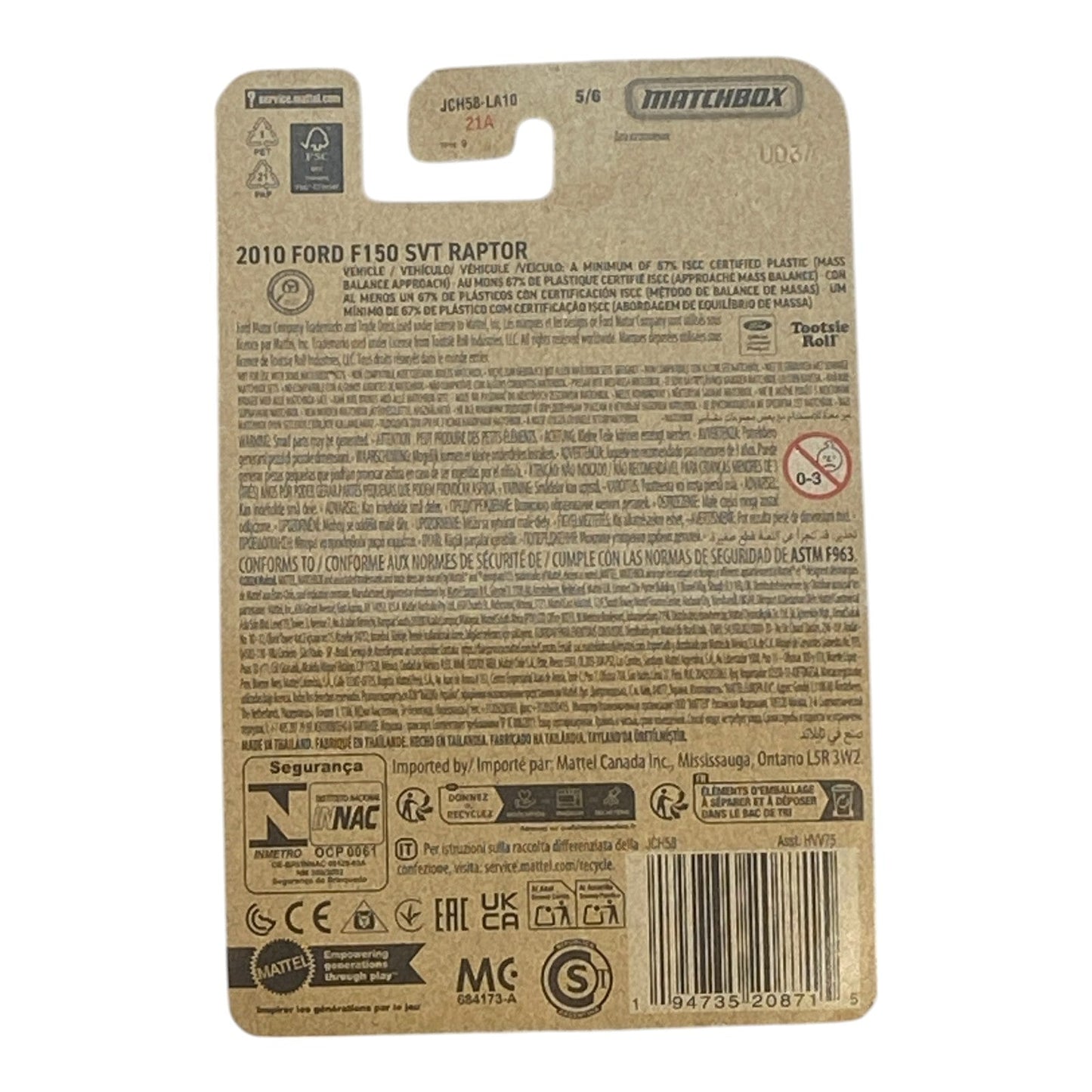 Matchbox 2010 Ford F150 SVT Raptor - Candy Blox - Matchbox Series 5/6