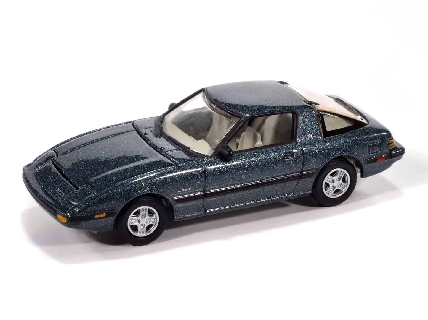 Johnny Lightning Classic Gold - 1985 Mazda RX-7 (V3 Tender Blue)