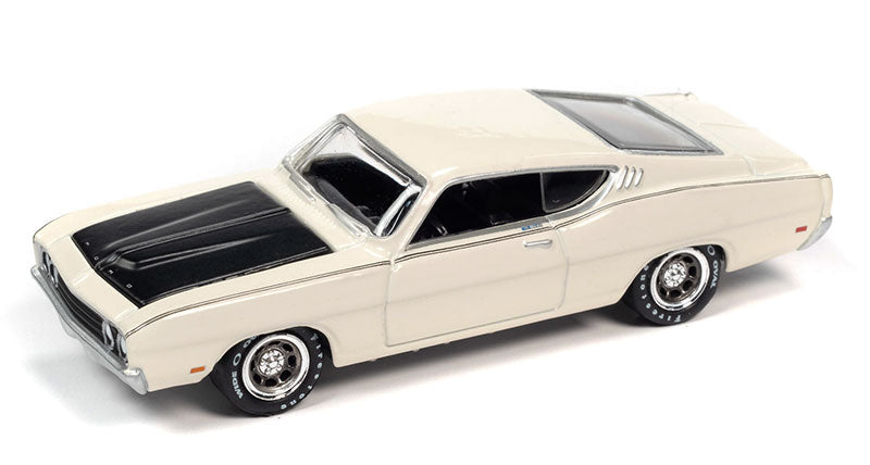 Johnny Lightning Classic Gold - Ford Torino Talledega 1969 (blanc Wimbledon)