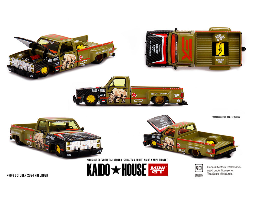 Kaido House x Mini GT x Mizu Diecast Chevrolet Silverado “Sumatran Rhino”