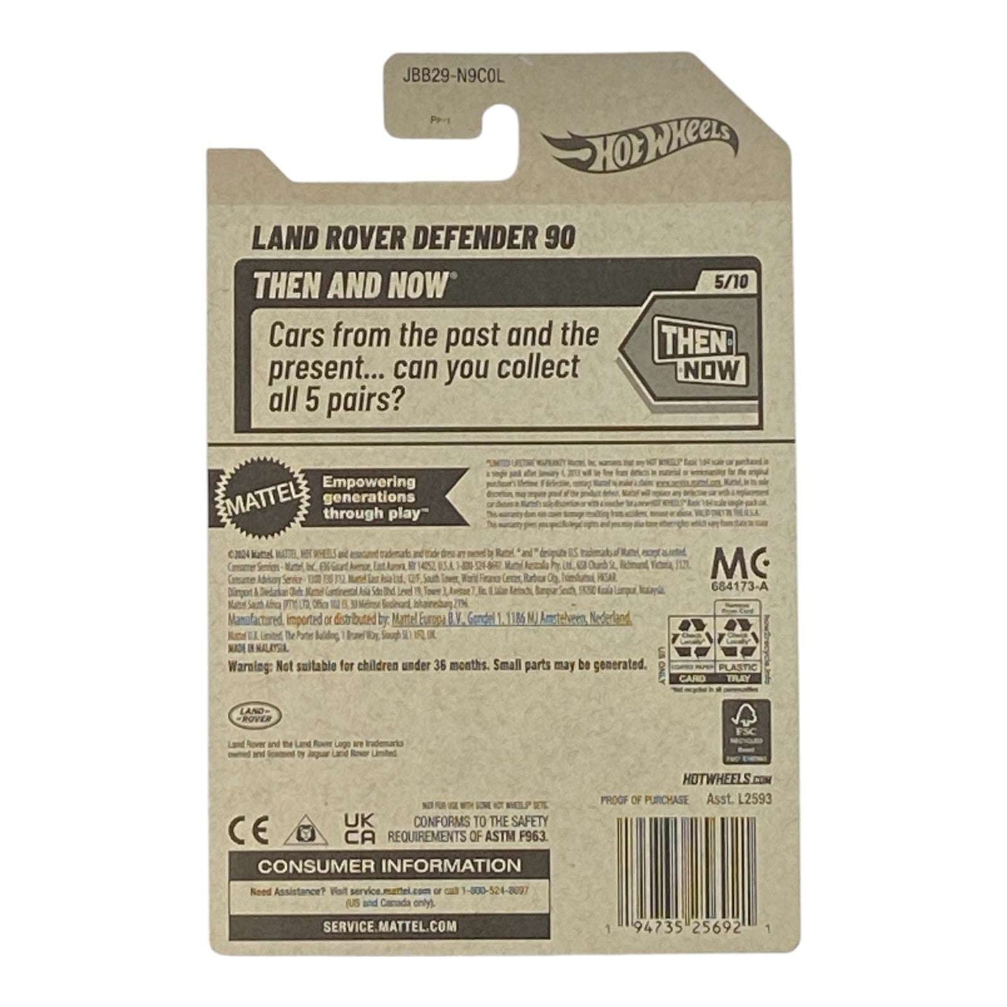 Hot Wheels Land Rover Defender 90 - Then and Now Series 5/10