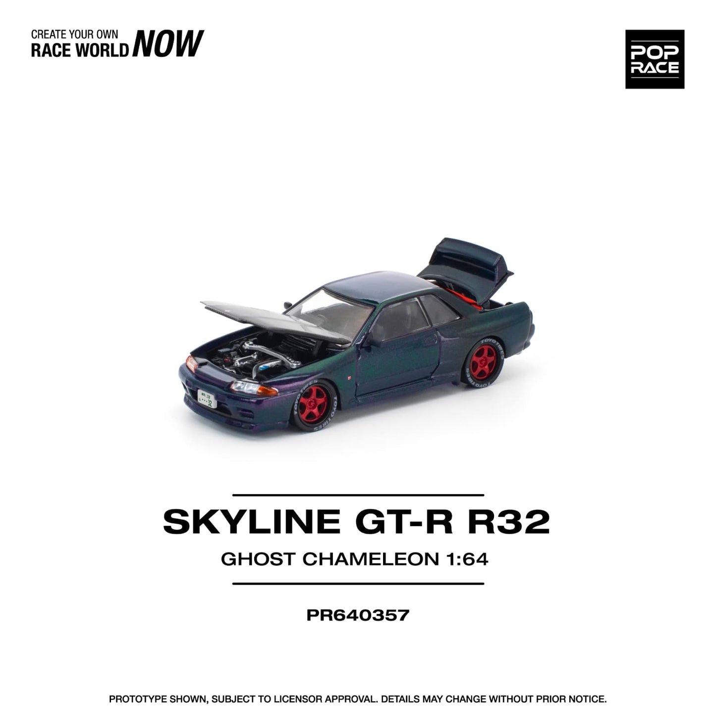 (PREORDER) Pop Race - Nissan Skyline GT-R R32 (Ghost Chameleon)