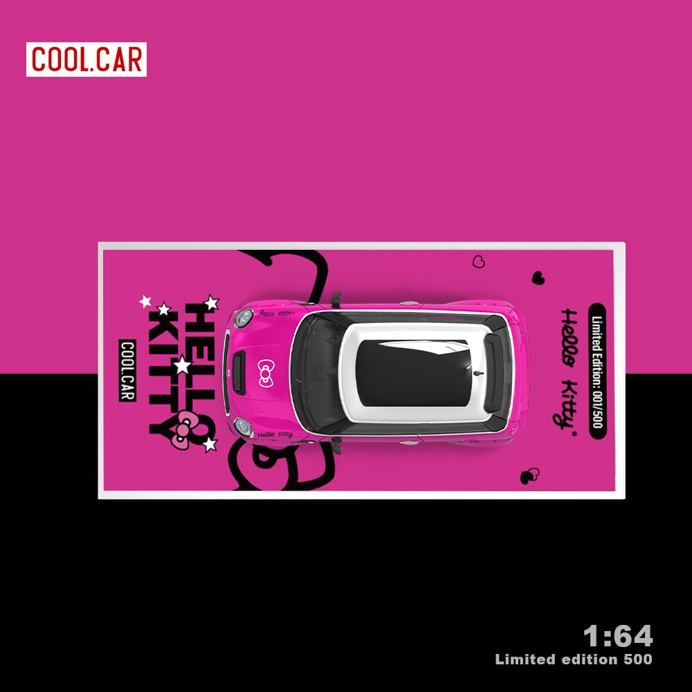 Cool Car Volkswagen Beetle - Livrée Hello Kitty (Rose foncé)
