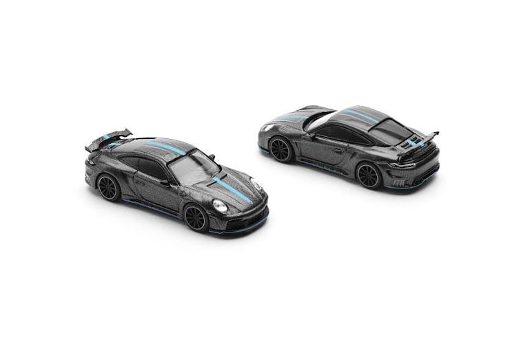 (PREORDER) Pop Race - Porsche 992 Stinger GTR - Carbon Edition (Blue Line)
