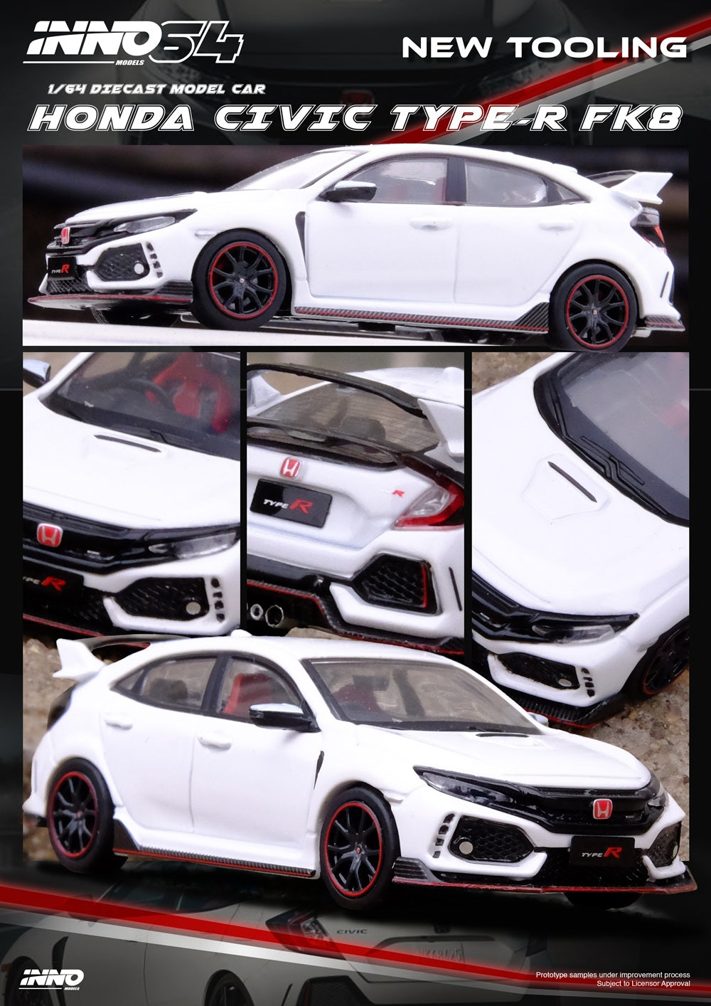 (PREORDER) Inno64 - Honda Civic Type-R (FK8) White