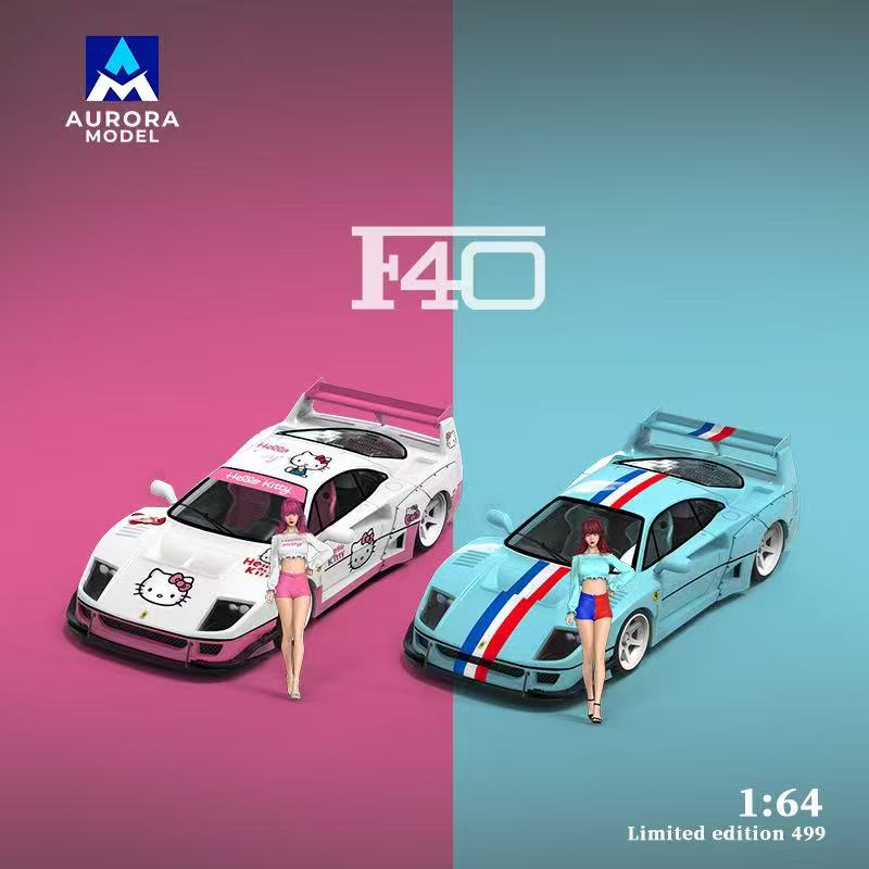 AuroraModel AM 1:64 F40 red/Flash Diecast Model Car AuroraModel AM 1:64 F40 red/Flash Diecast Model Car