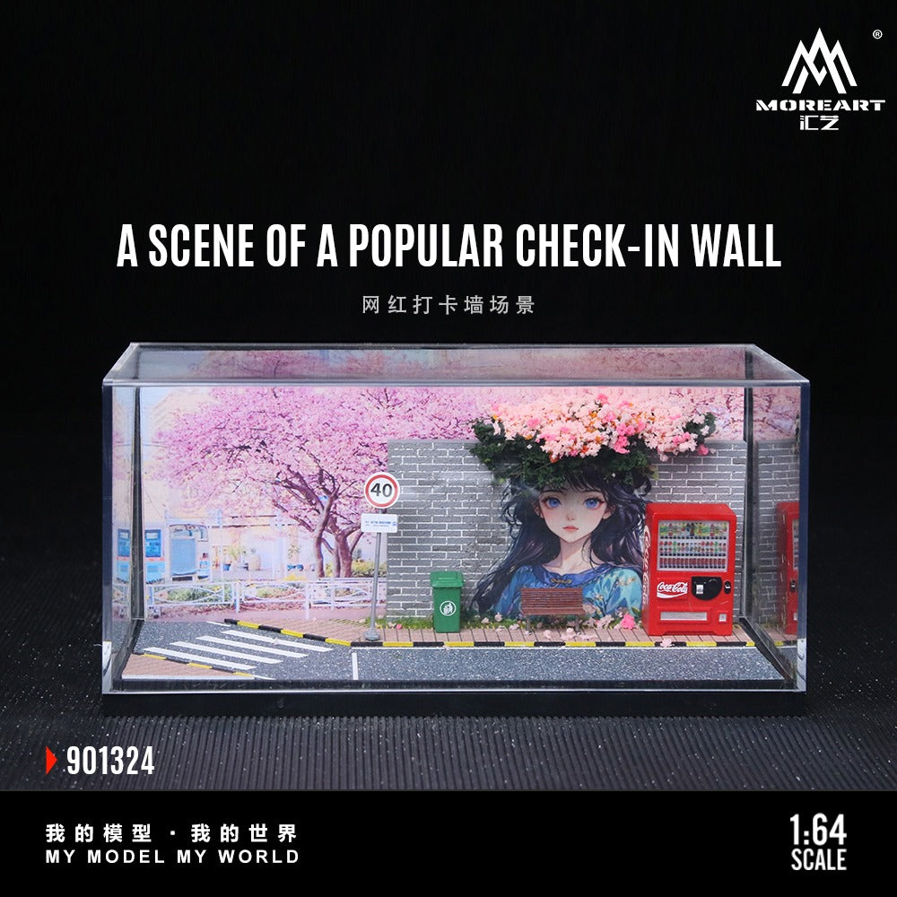 (PREORDER) MoreArt Diorama - A Scene of a Popular Check-in Wall