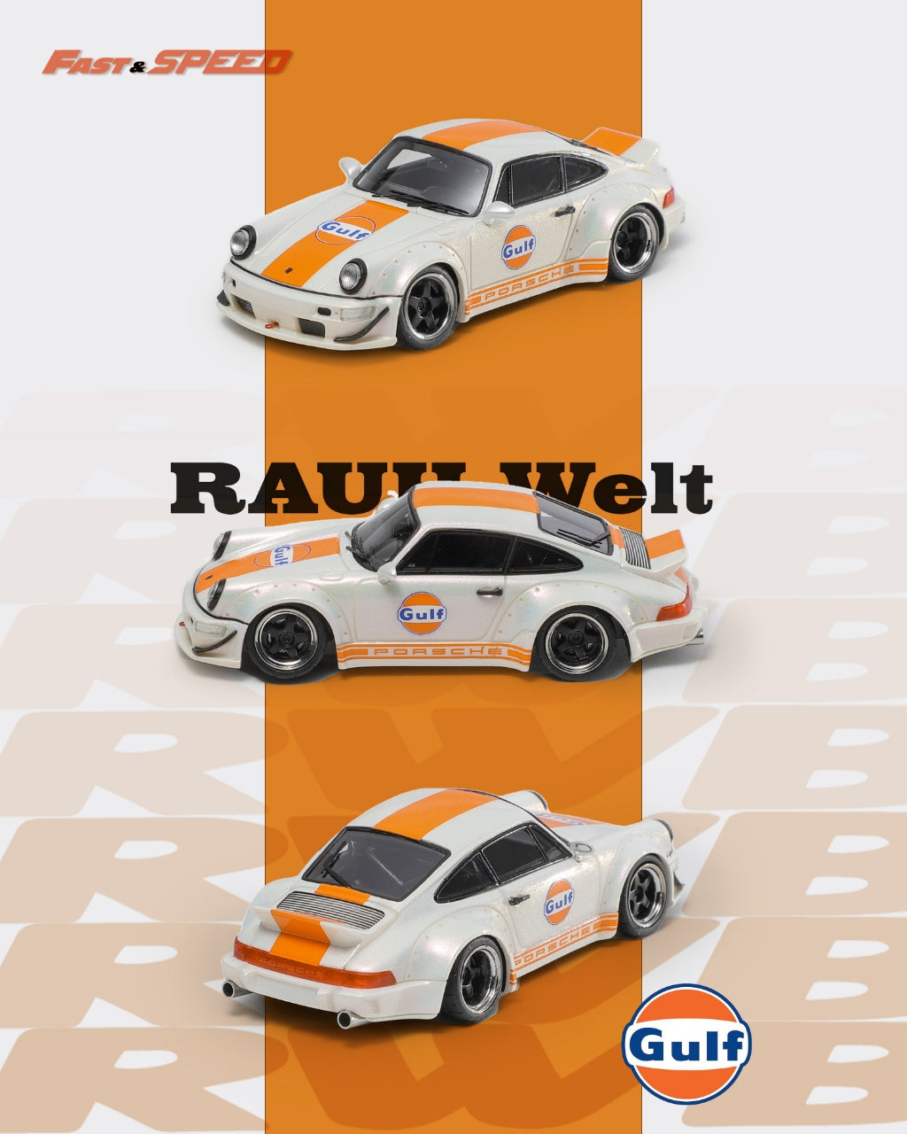 (PREORDER) Fast Speed Rauh-Welt Porsche RWB964 Wide-Body Modified (Gulf Livery)