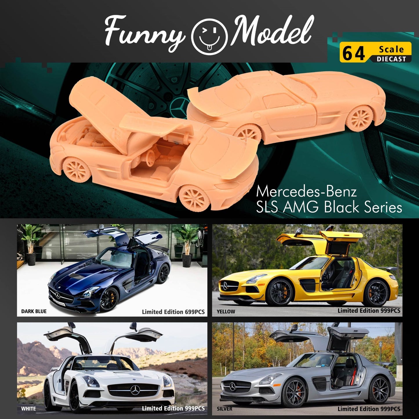 (PREORDER) Funny Model Mercedes Benz SLS AMG Black Series