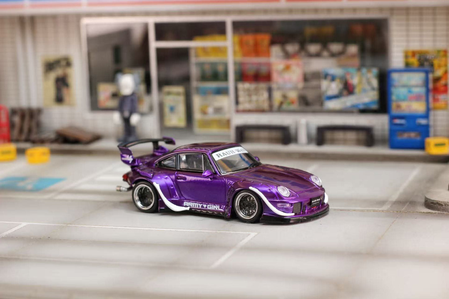 (PREORDER) Street Weapon Porsche RWB 993 (Purple Army Girl)