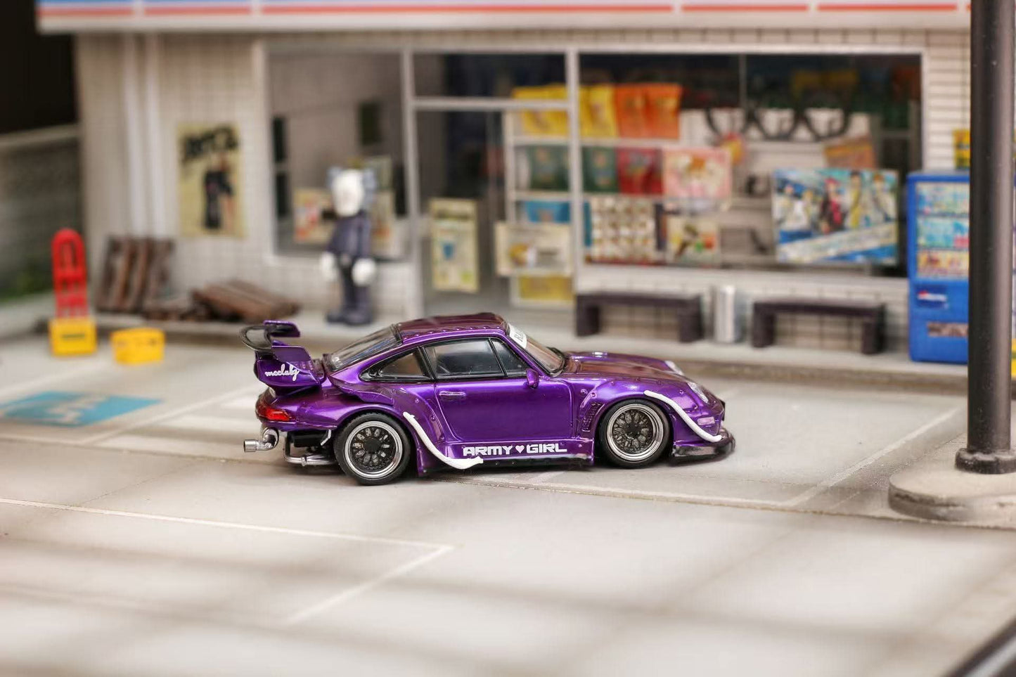 (PREORDER) Street Weapon Porsche RWB 993 (Purple Army Girl)