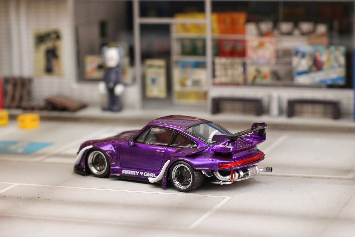 (PREORDER) Street Weapon Porsche RWB 993 (Purple Army Girl)