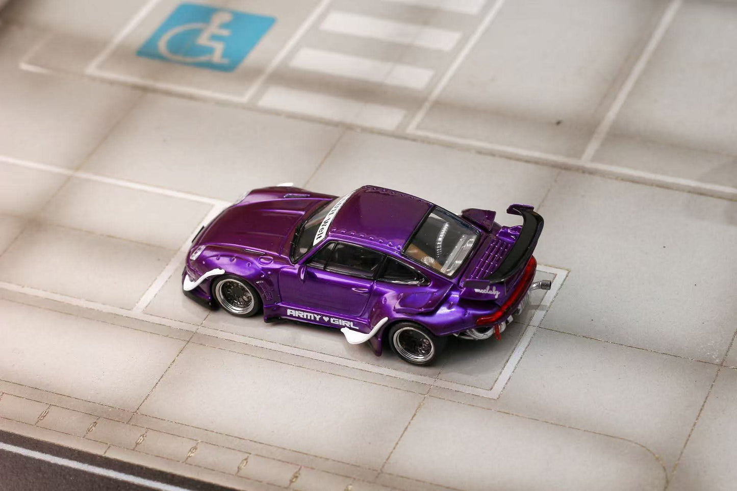 (PREORDER) Street Weapon Porsche RWB 993 (Purple Army Girl)