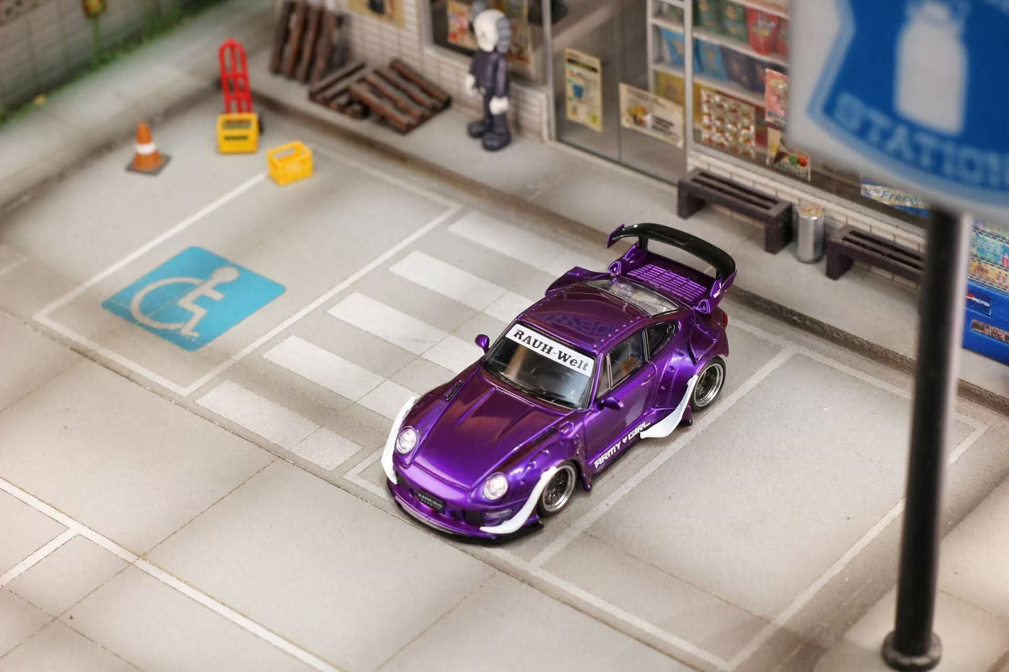 (PREORDER) Street Weapon Porsche RWB 993 (Purple Army Girl)